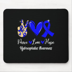 Mousepad Sensibilização Paz Amor Esperança Azul