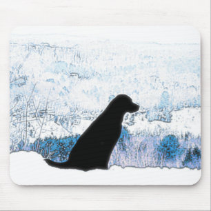 Mousepad Sentido com o Coração - Cachorro Negro - Laborat
