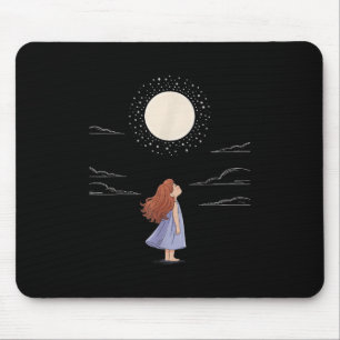 Mousepad Sentimentos de lua cheia Design Astrologia Espaço