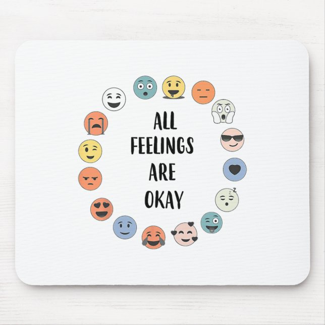 Mousepad Sentimentos São Bons, Professor Psicólogo Coun (Frente)