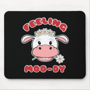 Mousepad Sentindo-se Moo-di Citação de Vaca de Desenho An