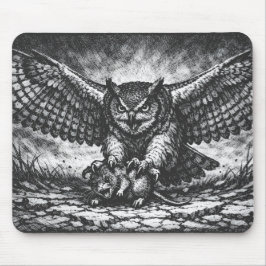 Mousepad Sentinela de Coruja Alada por BurnsInHell