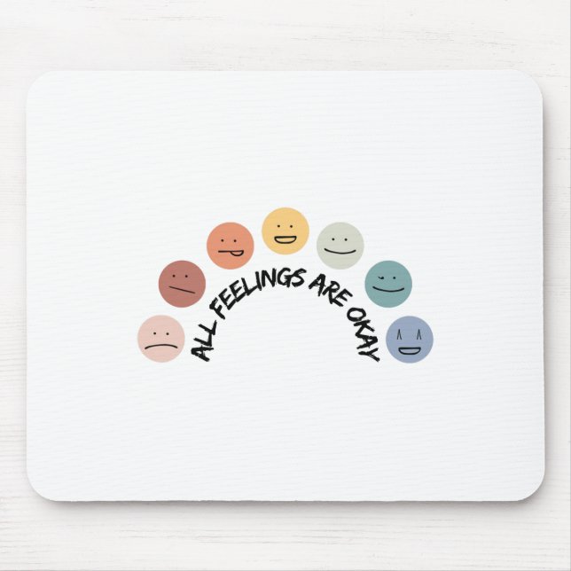 Mousepad Sentir-se bem Emocional encara a saúde mental como (Frente)