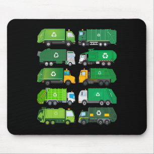 Mousepad Separação B de resíduos de lixo no dia de Reciclag