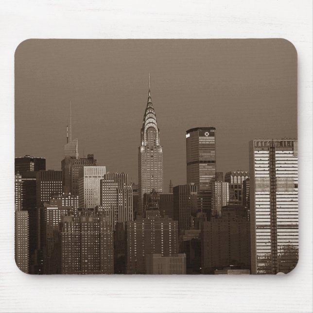Mousepad Sepia Nova Iorque Skyline (Frente)