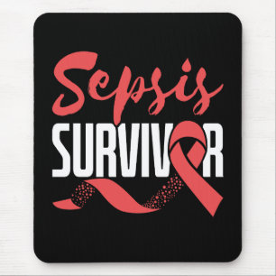 Mousepad Sepsis Sobrevivente Guerreiro Mês de Consciência