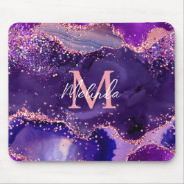 Mousepad Sequências Lípticas Roxas Escuras e Rosa Agitam