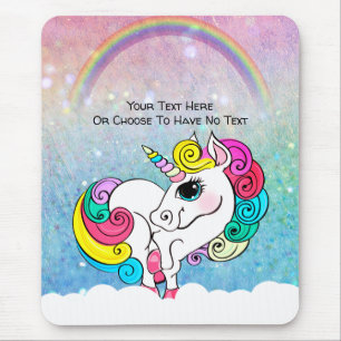 Mousepad Sequins brancos do brilho do arco-íris do