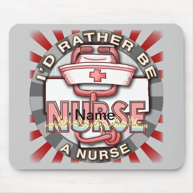 Mousepad Ser enfermeira de preferência  (Frente)