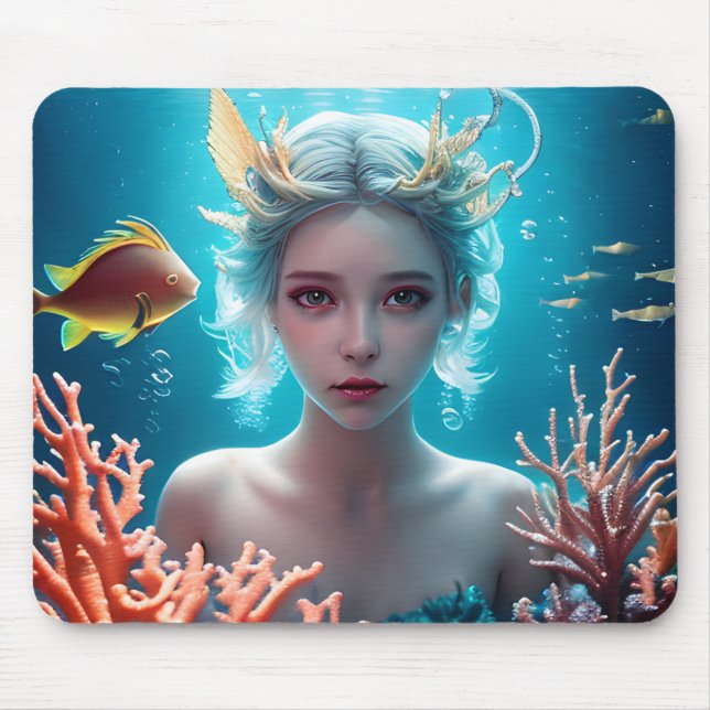Mousepad Sereia bonito no Oceano (Frente)