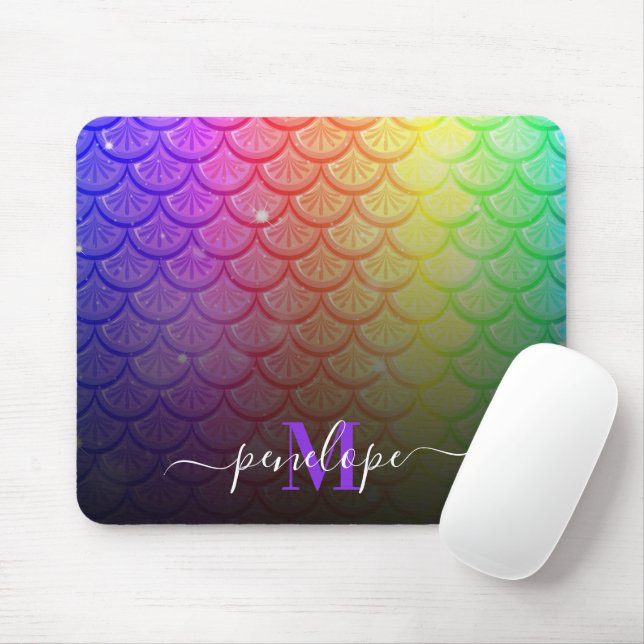 Mousepad Sereia Colorida (Com mouse)
