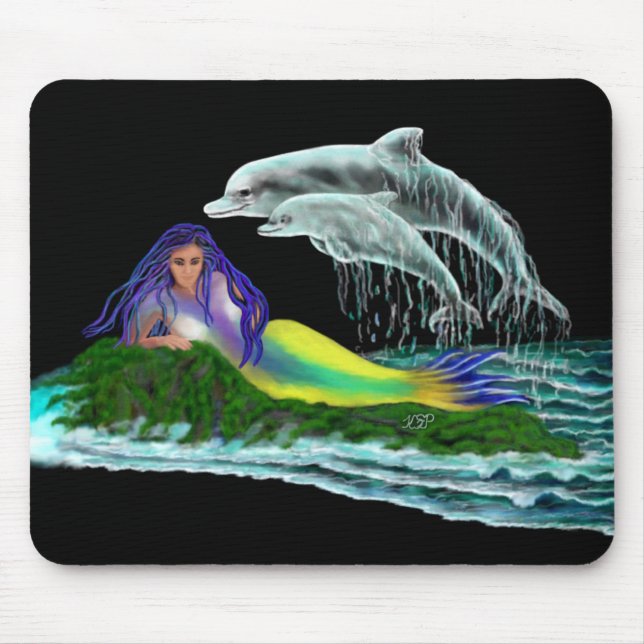 Mousepad Sereia com golfinhos (Frente)