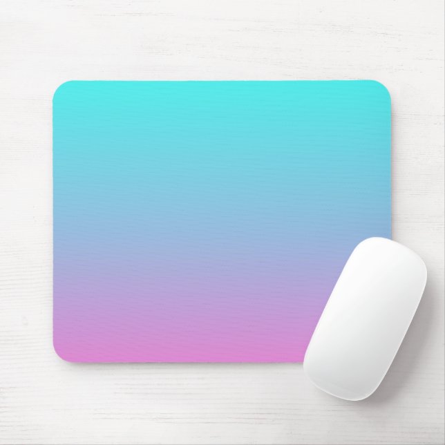 Mousepad Sereia cor gradiça-rosa-rosa-abóbora-ombre (Com mouse)