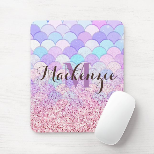 Mousepad Sereia da Glitter (Com mouse)