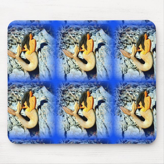 Mousepad sereia de cabelos negros (Frente)