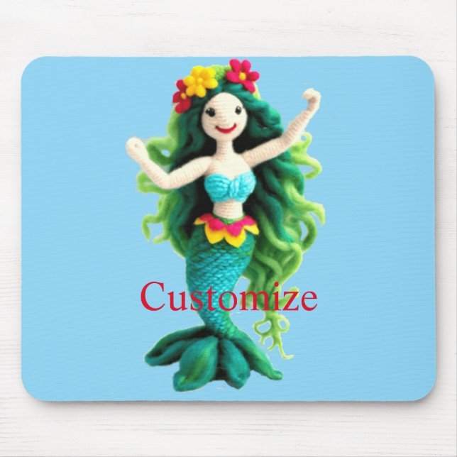 Mousepad Sereia de cabelos verdes Thunder_Cove (Frente)