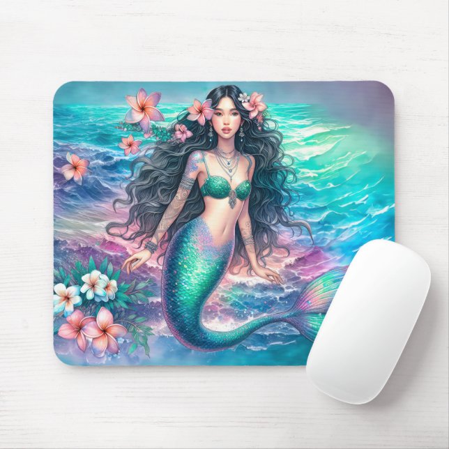 Mousepad Sereia de Linda Aquarela (Com mouse)