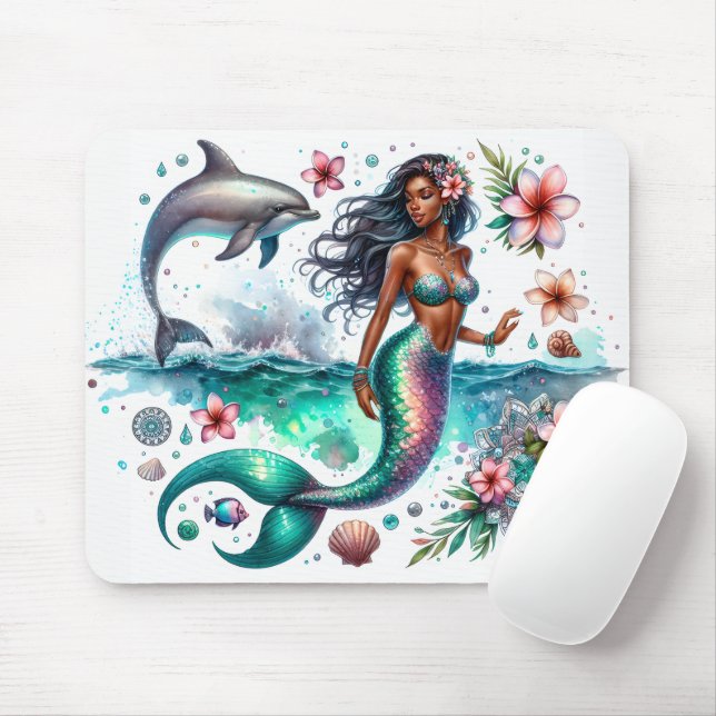Mousepad Sereia de Linda Aquarela (Com mouse)