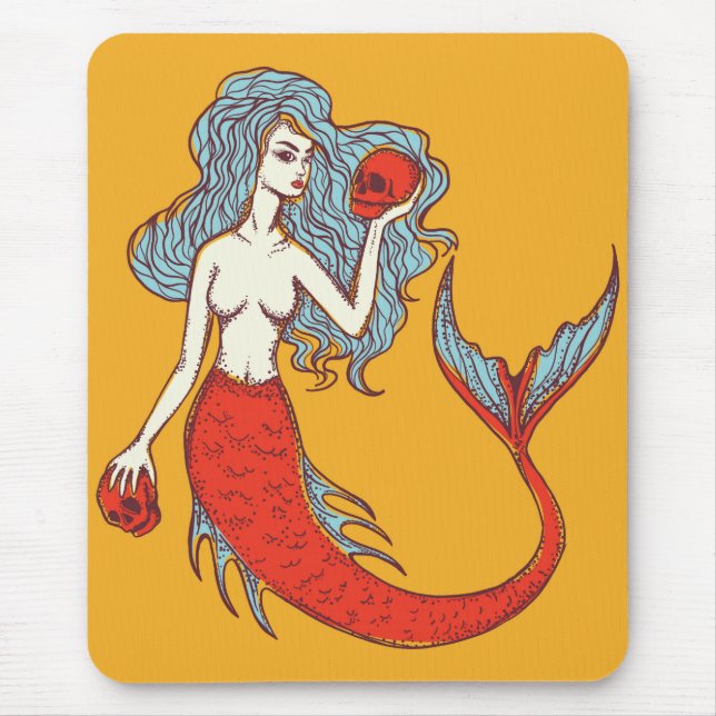 Mousepad Sereia e crânios (Frente)