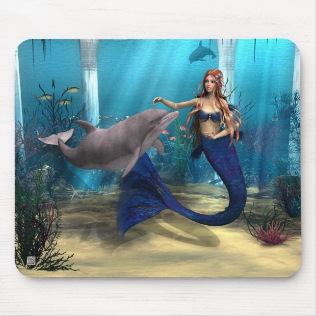 Mousepad Sereia e golfinho (Frente)