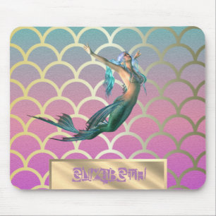 Mousepad Sereia Nas Escalas De Cauda De Sereia De Ombre