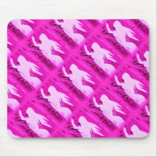 Mousepad sereia rosa apontadora