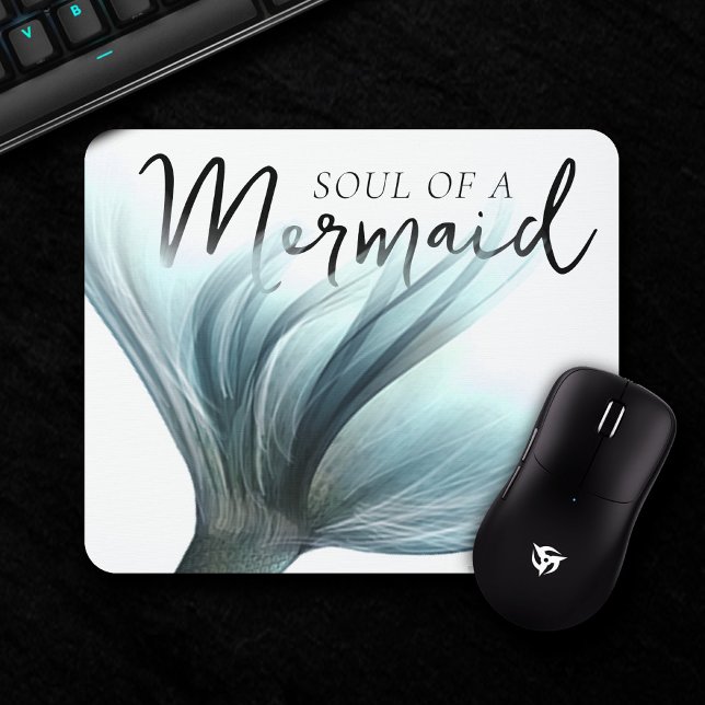 Mousepad #SereiaVida Sólida de uma Sereia | Cotação Teal (Criador carregado)