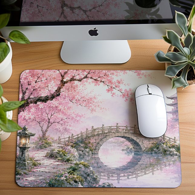 Mousepad Serenas Flores de Cerejeira Japonesas (Criador carregado)