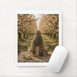 Mousepad Serene Orchard Sticky Notes | Romantic Botanical