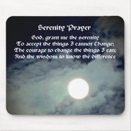 Mousepad Serenity Prayer Full Moon Inspiration