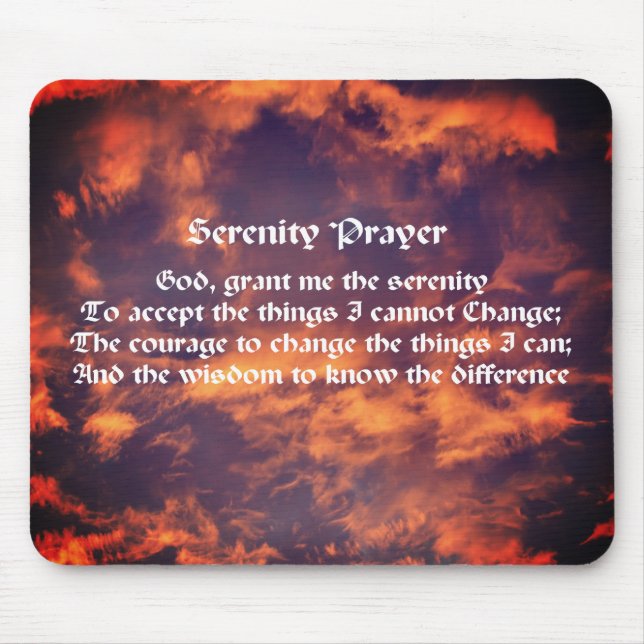 Mousepad Serenity Prayer Morning Sky Inspiration (Frente)