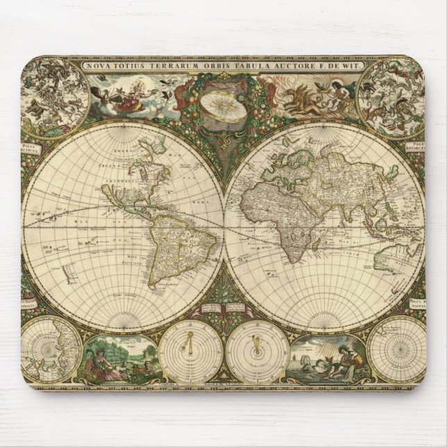 Mousepad Série de Mapa Antiquado (Frente)