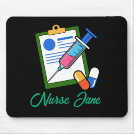 Mousepad Seringa Nurse Tickler Medicamento Nome Personaliza