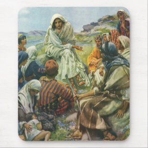 Mousepad Sermão da Montanha de Jesus Cristo, Religião Vinta