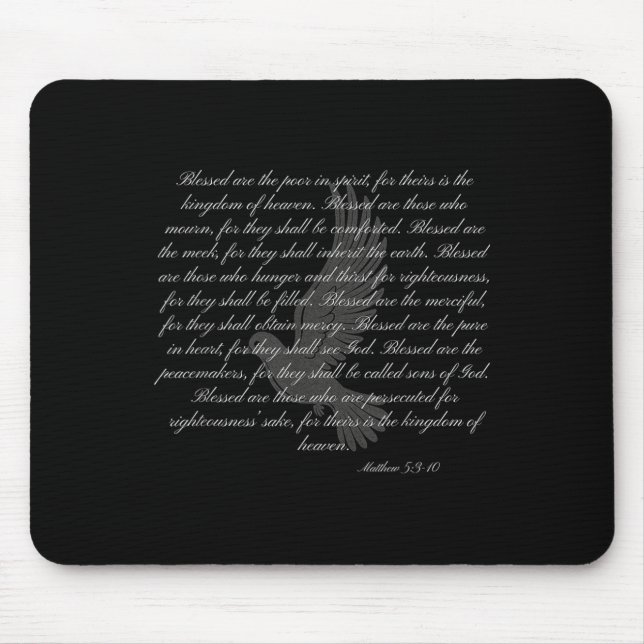 Mousepad Sermon On The Mount The Beatitudes Matthew 5_3-10  (Frente)
