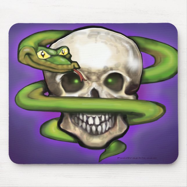 Mousepad Serpente n crânio (Frente)