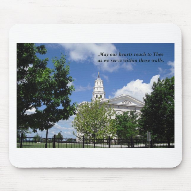 Mousepad Serviço do templo de Nauvoo (Frente)