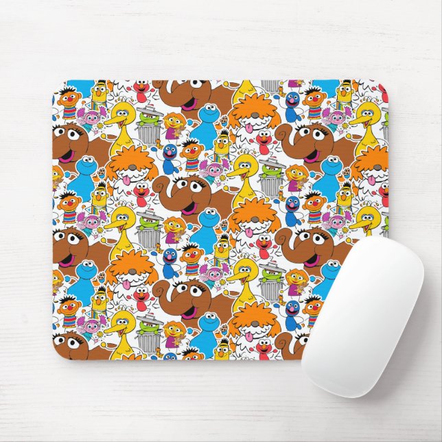 Mousepad Sesame Street Pals Doodley Patterno (Com mouse)