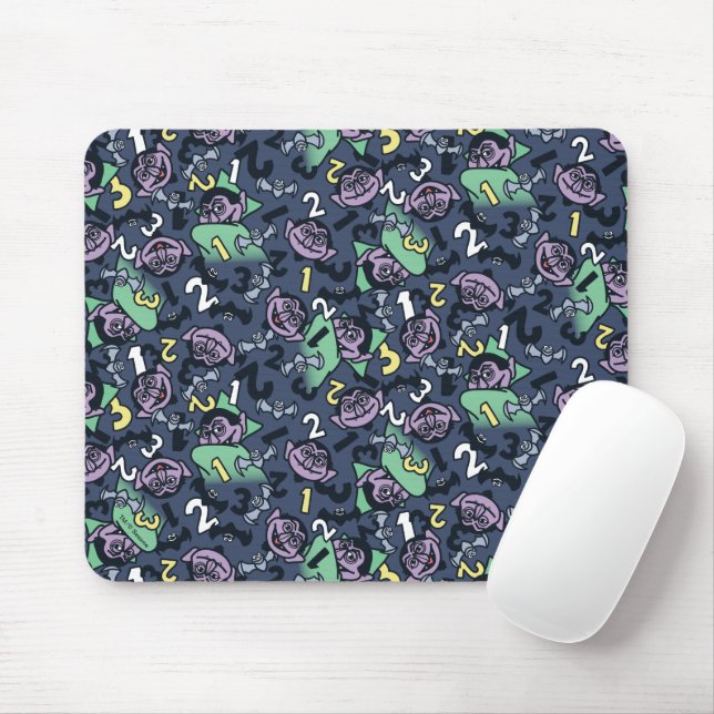 Mousepad Sésamo Sésamo | Conde von Count Doodle Pattern (Com mouse)