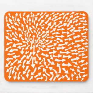 Mousepad Setas - Branco em Laranja F6600