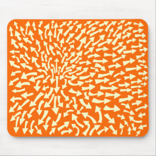 Mousepad Setas - creme em FF6600 alaranjado