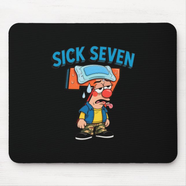 Mousepad Sete Doente Meme Divertido 67 Seis Sete Fantasia d (Frente)