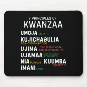 Mousepad Sete Princípios De Kwanzaa Happy Kwanzaa 7