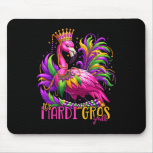 Mousepad Seu Carnaval de Mardi Gras Flamingo Fantasia Garot