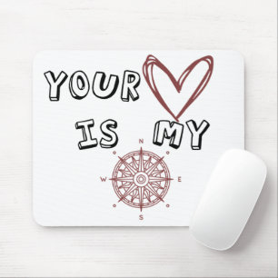 Mousepad Seu Coração é meu Compass