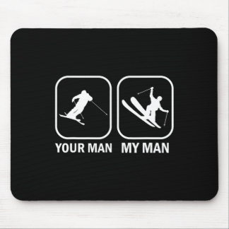 Mousepad Seu Homem Meu Homem Engraçado Biathlete Esquiando