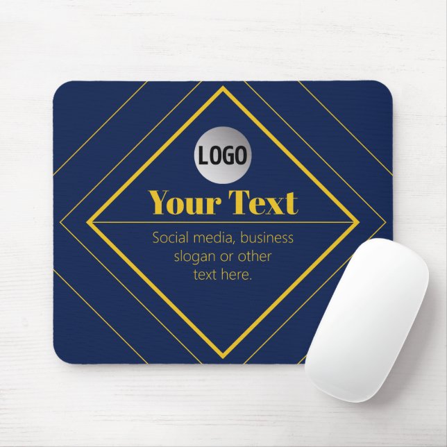 Mousepad Seu logotipo e modelo de design personalizável (Com mouse)