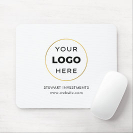 Mousepad Seu Logotipo Empresarial Corporativo Branco