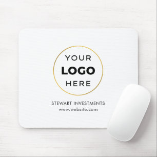 Mousepad Seu Logotipo Empresarial Corporativo Branco