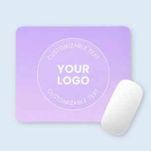 Mousepad Seu Logotipo Gradiente Sutil Ombre Lavanda